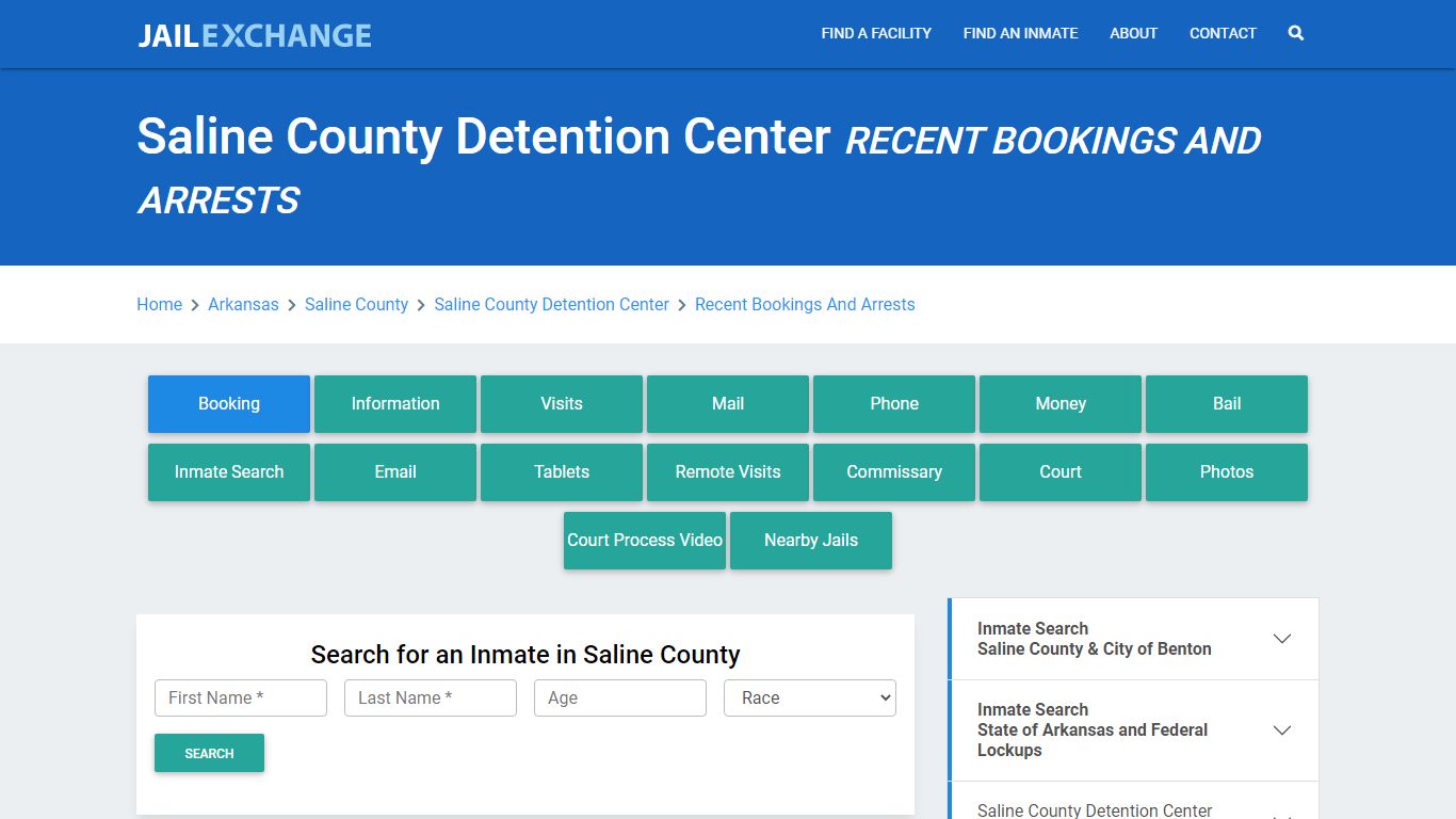 Saline County Detention Center Recent Bookings And Arrests - Jail Exchange